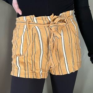 Bebop yellow striped shorts, size small & true to size, worn